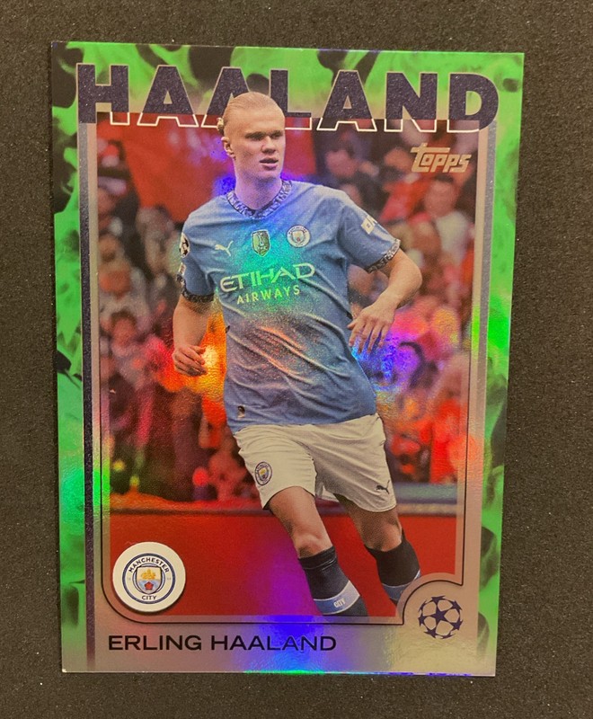 2025 Topps Erling Haaland #9 Green Foilboard /199 (#'d)
