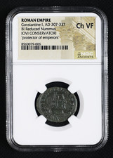 NGC Ch VF Roman AE of Constantine I AD 307-337 JOVI CONSERVATORI Roman Bronze