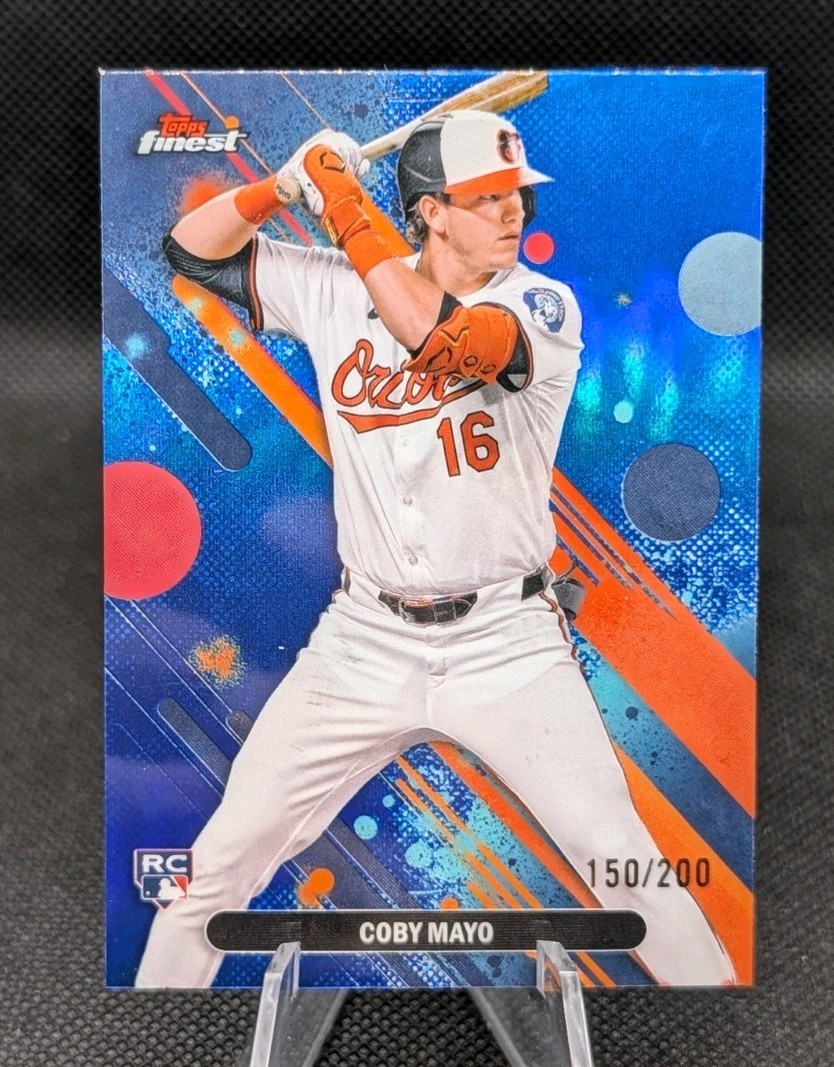 2025 Topps Finest - Common Coby Mayo #26 Blue Refractor /200 (RC)
