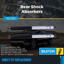 Bilstein Rear B8 5100 Shocks For 2019-2026 Silverado Sierra 1500 4wd 0-1 Lift