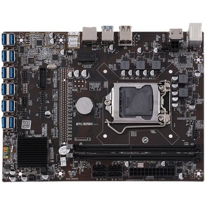 For BTC B250C Motherboard LGA1151 DDR4 12xPCIE to USB3.0 Mining Motherboard *mn