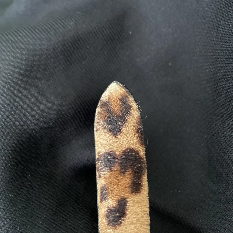 Ralph Lauren Leopard Animal Print Genuine Leather Women Small Belt Luxury Italy - Image 4 of 4