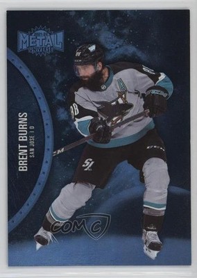 2021 Skybox Metal Universe Alternate Jersey Blue Spectrum Brent Burns #113 vs3