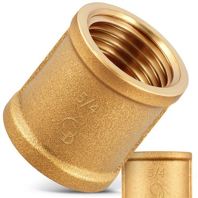 Messing Kupplung Fitting 5/4 IG Muffe Gewindefitting Trinkwasser Schraubfitting
