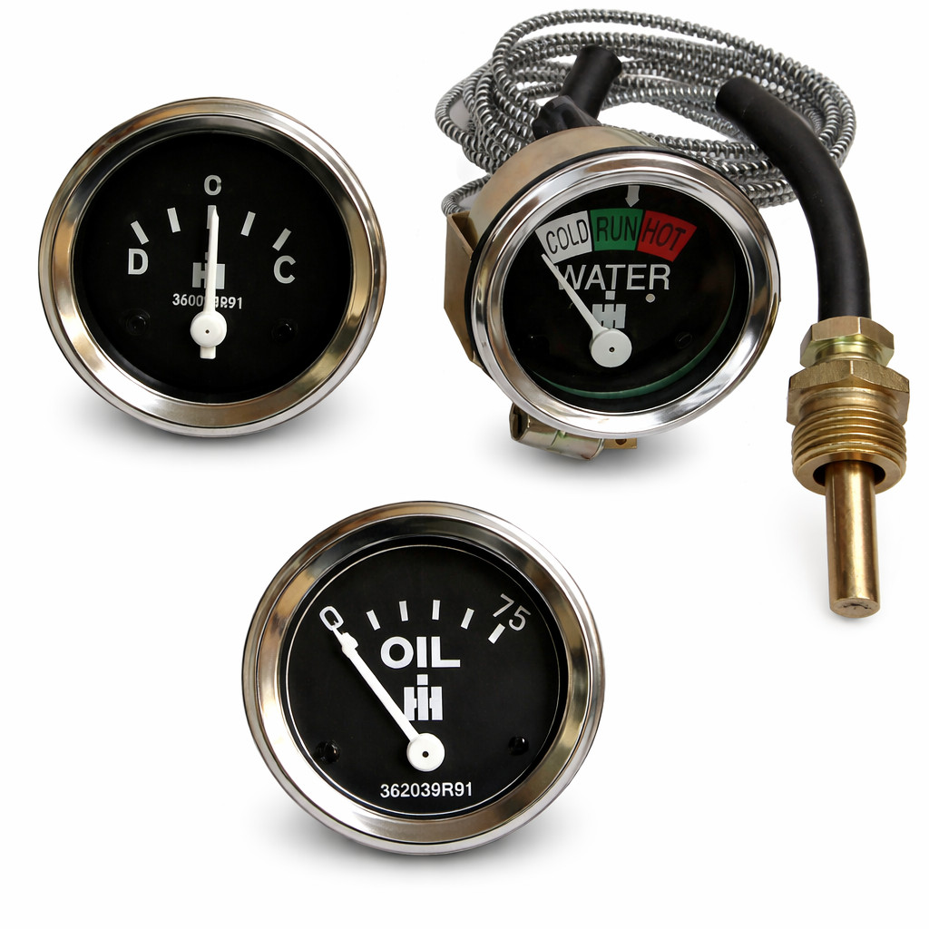 Amp Oil Temperature Gauge Set Fits For Farmall IH H SH M SM SMD SMTA I O W4 SW
