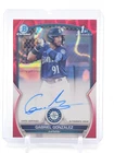GABRIEL GONZALEZ 2023 BOWMAN CHROME 1ST RED LAVA REFRACTOR AUTO /5 Q0107