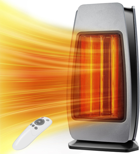 1500W Infrared Space Heater with Remote, 4 Modes, 24H Timer, Oscillating - Picture 1 of 7