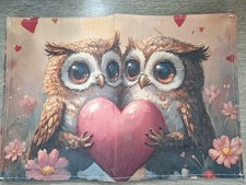 Platzdeckchen Leinen Motiv Eulen