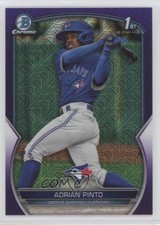 2023 Bowman Chrome Prospects Mega Box Purple Mojo Refractor Adrian Pinto 05nu