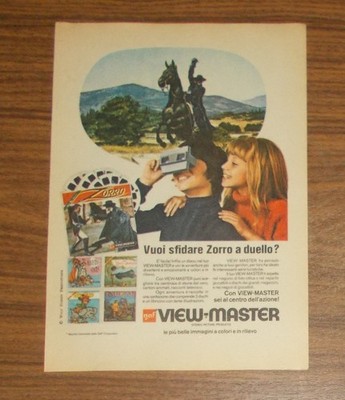 Seltene Werbung VIEW-MASTER Zorro Micky Maus Tarzan Dschungelbuch 1971