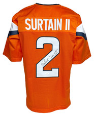 Denver Broncos Patrick Surtain II Autographed Pro Style Orange Jersey JSA Aut...