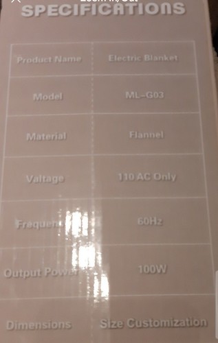 Electric Heated Blanket 50×60 inches, white and gray color Flannel 6 Heatining - Bild 7 von 10