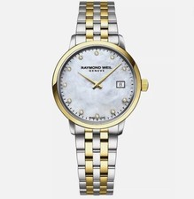 RAYMOND WEIL 1175 WOMENS GENEVE TOCCATA TWO TONED DIAMOND WATCH 5985-STP-97081