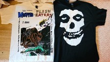 Misfits Handmade Lot of 2 Punk T-Shirts (Reprints) Flesh Eaters & Crimson Ghost