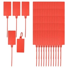 80 Pcs Hanging Tags 100x60mm Plastic Hanging Labels Tags Red