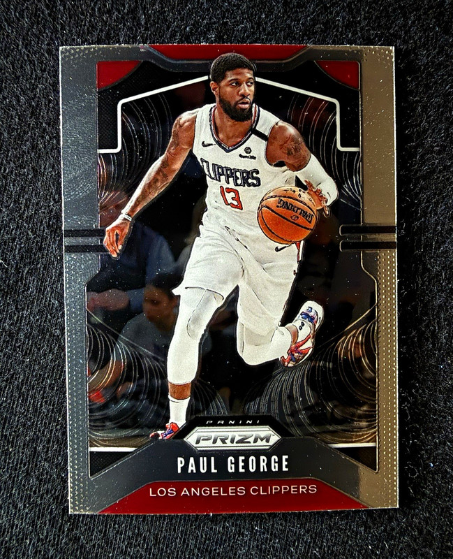 2019-20 Panini Prizm Paul George 2-card lot: #185 refractor, #503 Chronicles