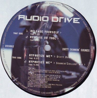 Audio Drive - Release Yourself / Hypnotize Me - Used Vinyl Record 12 - G5628z