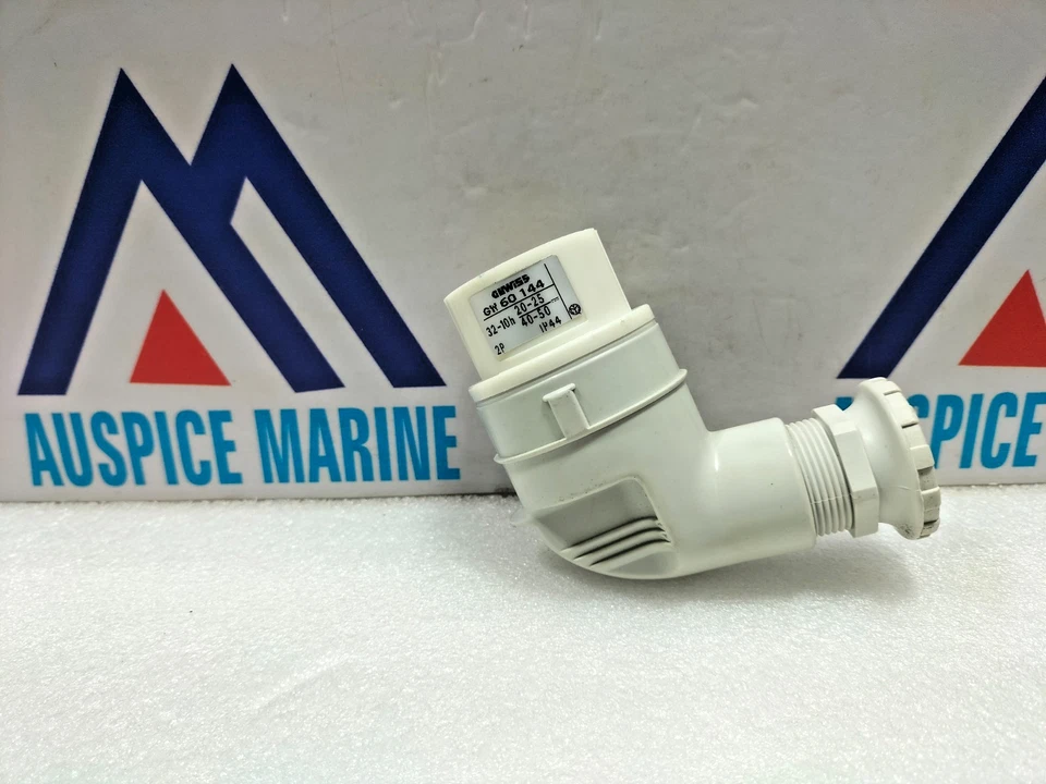 GEWISS GW 60 144 90° PLUG - IP44 - 2P 32A 20-25 e 40-50V WHITE-10H - Image 3 of 4