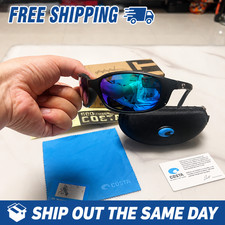 Costa Del Mar Brine Matte Black/Green Polarzied Lenses Sunglasses 580p