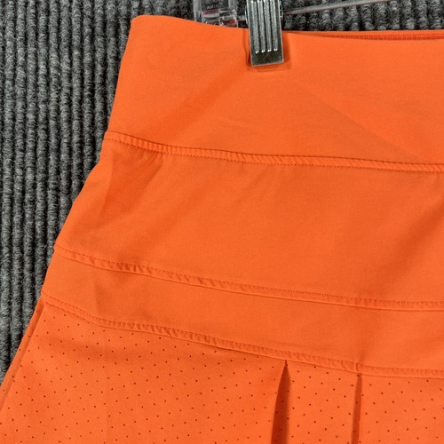Nike Dri-FIT Pleated Skirt Womens Large Orange Athletic Tennis Running Shorts - Picture 5 of 14