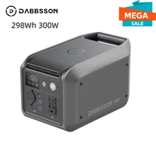 300W Portable Power Station Solar Generator LiFePO4 Battery Dabbsson 300E 298Wh