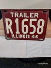 1946 Illinois License Plate Trailer Tag Automotive,  Awesome color & condition!  — photo 1