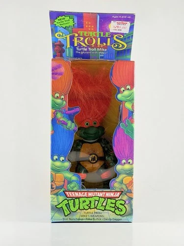 TMNT Turtle Trolls Turtle Troll Mike Figure Playmates Vintage