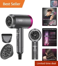 Powerful 1600W Ionic Blow Dryer: Overheat Protection & Adjustable Speed Control