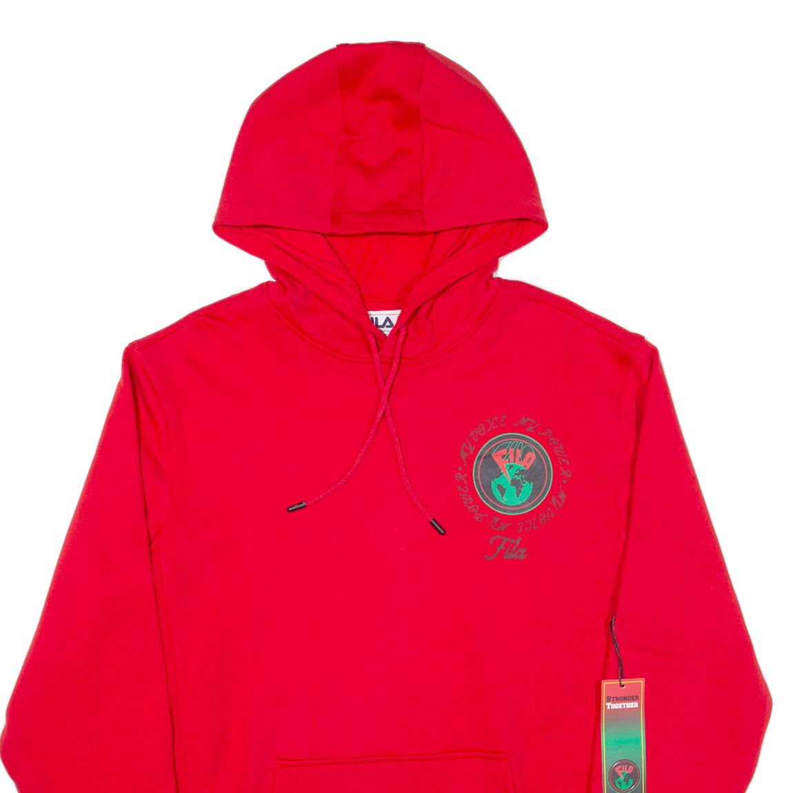 FILA My Power. Felpa con cappuccio rossa uomo My Voice M