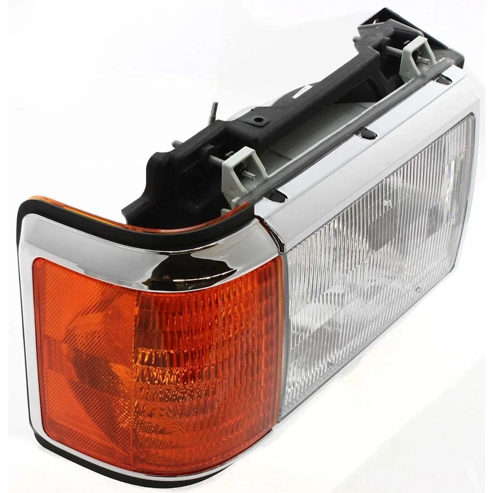 Левая и правая фары для Ford F-150 1987-1991 галогенные с хромированной отделкой лампы - Изображение 4 из 4