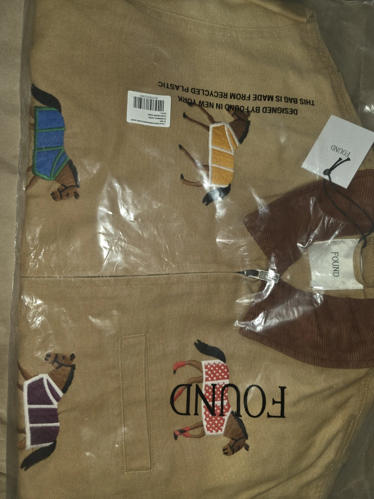 Found Lariat Horse Embroidered Work Jacket - Size Small. Bnwt - product detail image 2