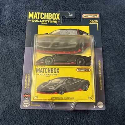 2021 Matchbox Collectors LAMBORGHINI CENTENARIO #5 Black/Red True Grip Tires
