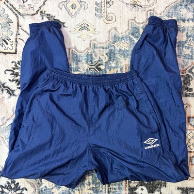 Vintage Umbro Track Pants Mens Small Navy Blue Nylon Windbreaker Gorpcore