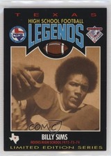 1991 Pepsi Texas High School Football Legends Billy Sims 0q3