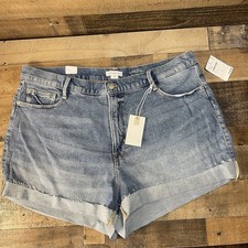 Good American Good Petite Girlfriend Denim Sh...