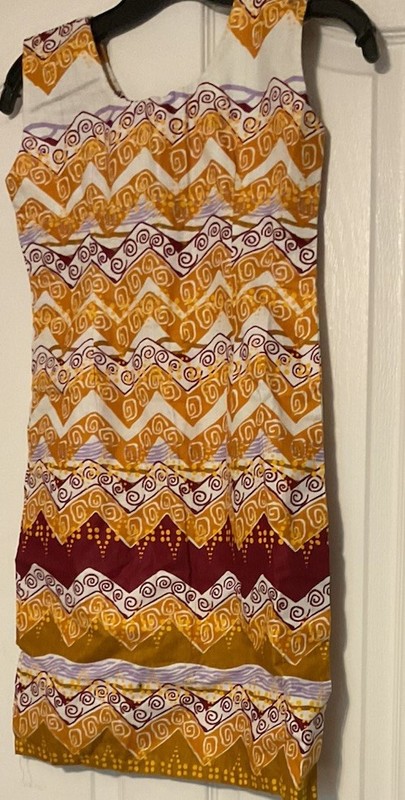 Girls 100% Cotton African Dress Multi Colore Size 8 NEW