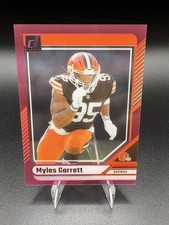 2024 Clearly Donruss Myles Garrett Pink Parallel #14 Cleveland Browns