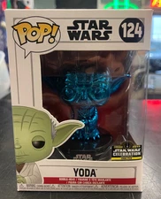 Funko Pop! Star Wars Yoda (Blue/Chrome) 2019 Chicago Celebration - Protec Case