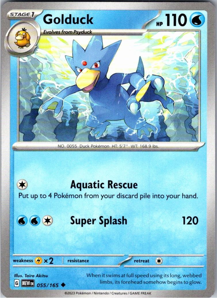 GOLDUCK UNCOMMON 151 POKEMON NEAR MINT