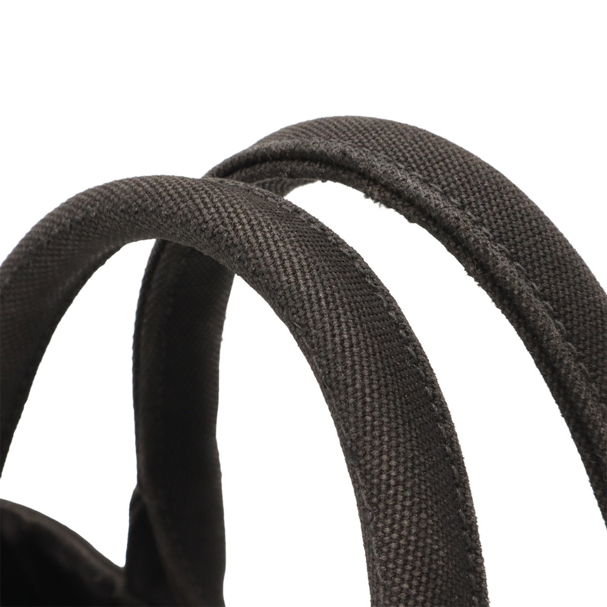 PRADA CANAPA Grommet Tote Bag 2WAY Shoulder Bag Canvas NERO Black Silver Hardwar thumbnail 6
