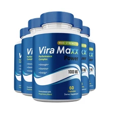 5-Pack ViraMaxx Power Capsules - Vira Maxx Male Natural Supplement - 300 Capsule