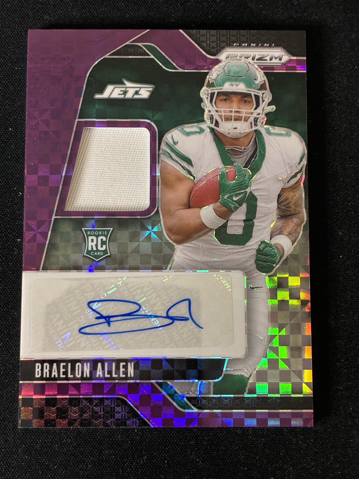 2024 Panini Prizm BRAELON ALLEN Rookie Patch Auto Purple Power RPA 26/49 RC Jets
