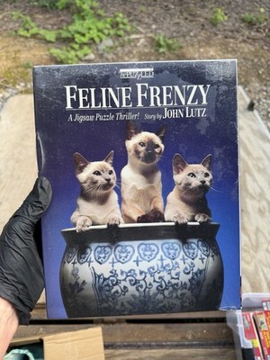 Bepuzzled Feline Frenzy 500 piece Jigsaw Puzzle Thriller! Story by John Lutz