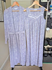 Eileen West - Nightgown Robe 2pc -Womens Small Gray Sleeveless Cotton — photo 1