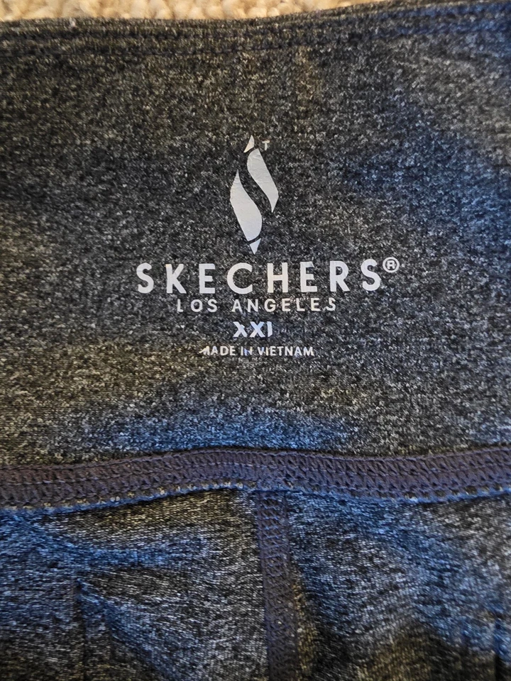 Pantalones Skechers Los Angeles Gris Pierna Recta con Bolsillos, XL, 12% Spandex Elástico Foto 3 de 4