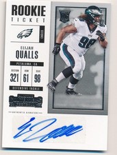 ELIJAH QUALLS 2017 PANINI CONTENDERS ROOKIE TICKET #143 RC AUTO MINT