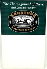 VINTAGE SARATOGA LAGER BEER Card Stock Advertising Board - 14"x 22"