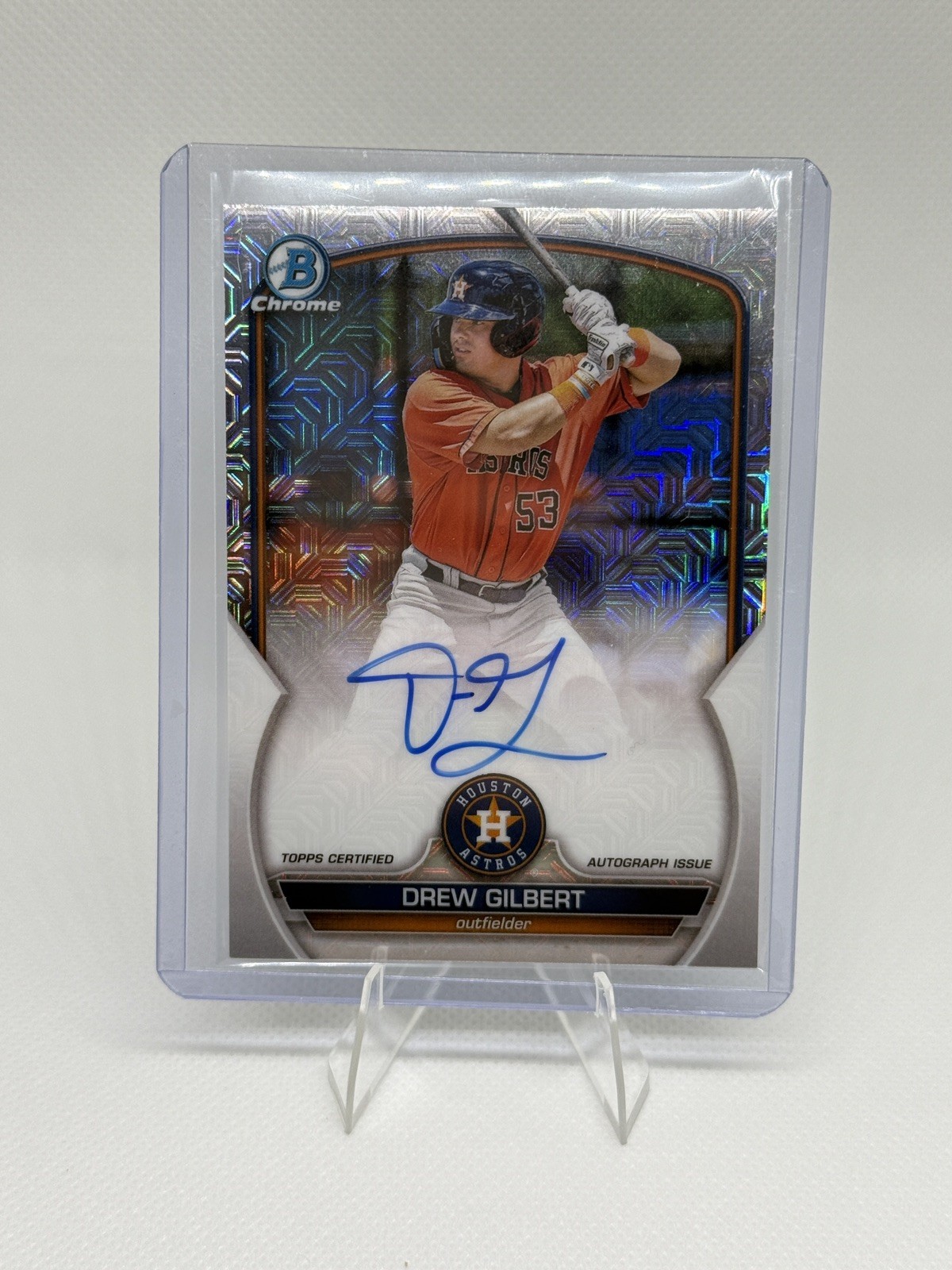 Drew Gilbert 2023 Bowman Chrome Mojo Auto Autograph BMA-DGT San Francisco Giants