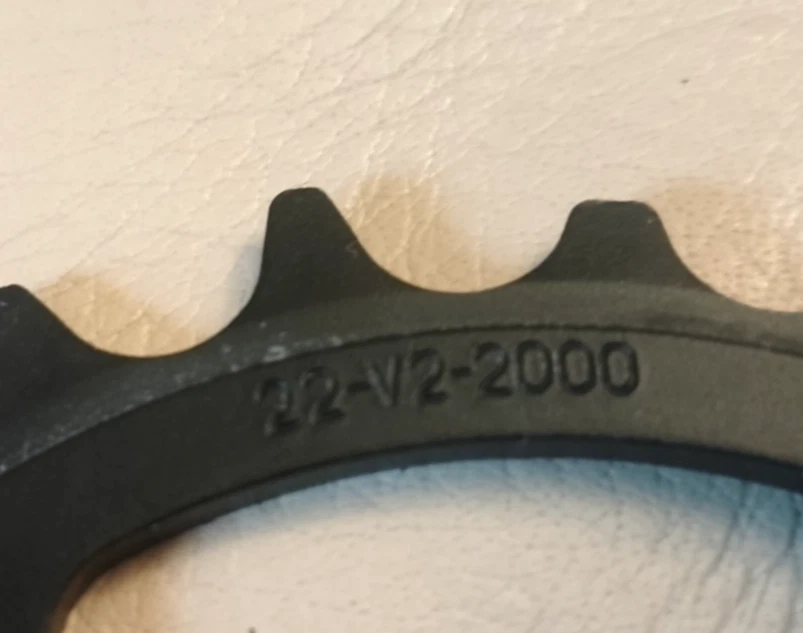 Truvativ 22 Tooth 64 BCD 4 ARM Chainring Alloy Black Anod.-22-V2-2000 Ultra Lite - Image 2 of 2