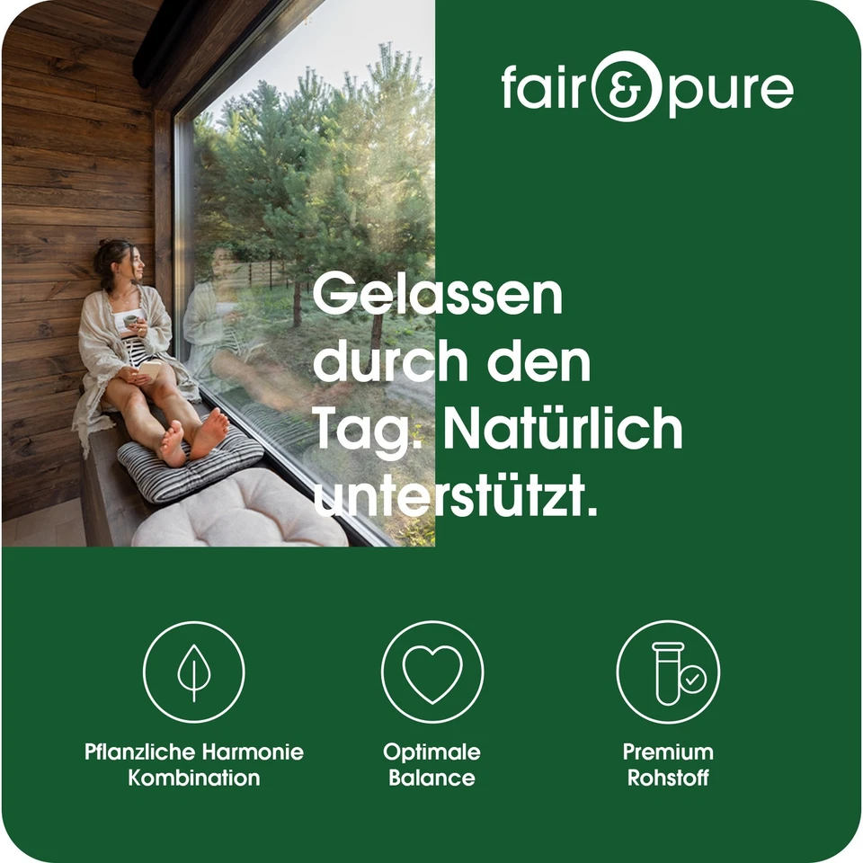 Baldrian-Extrakt mit Hopfen und Melisse - 120 vegane Kapseln - fair & pure - Bild 2 von 4